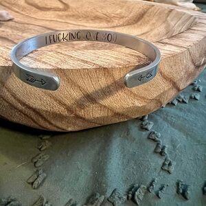Silver Engraved Cuff Bracelet